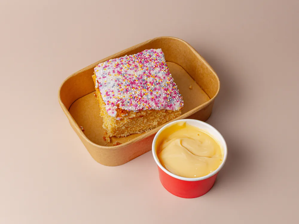Sprinkle Cake and Custard