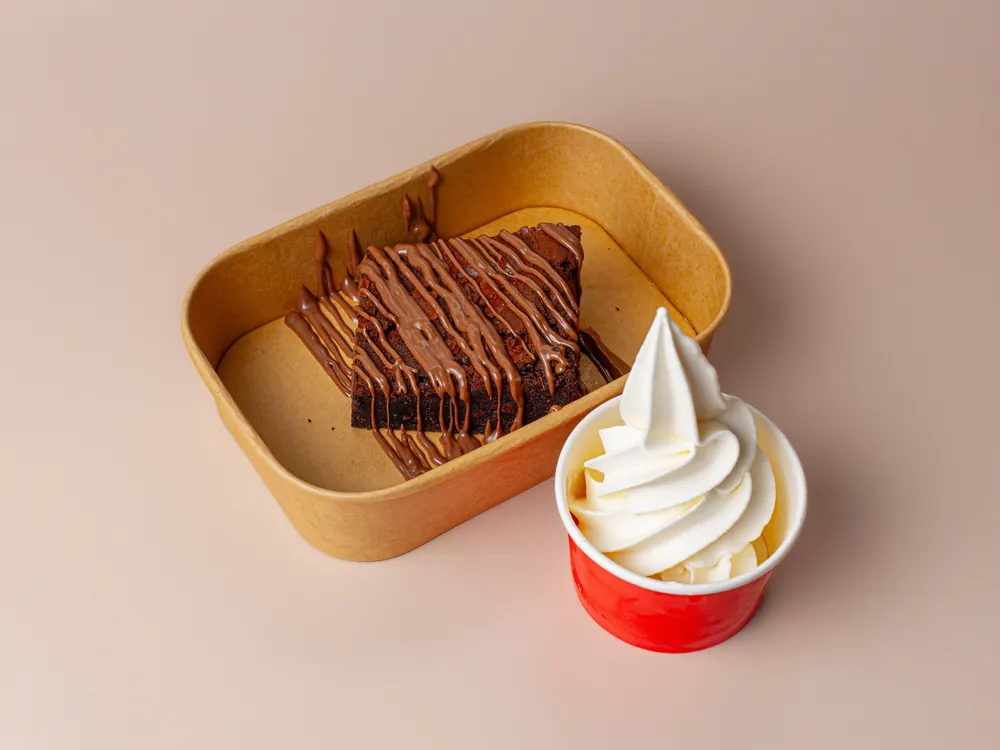 Brownie and Soft Serve