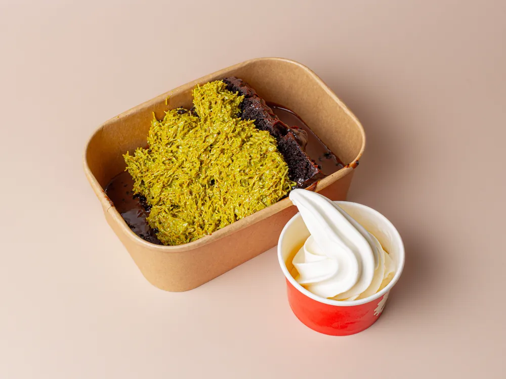 Kunafa Matilda Cake and Soft Serve