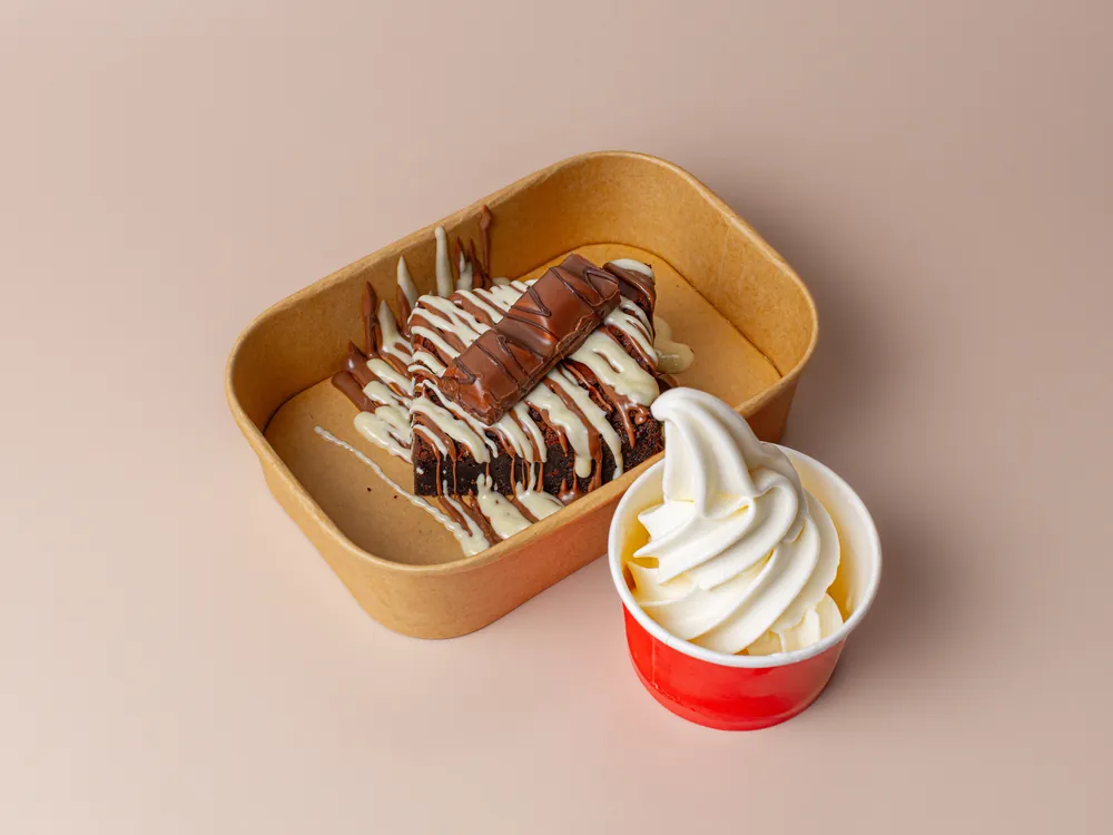 Loaded Belgian Chocolate Brownies and Soft Serve